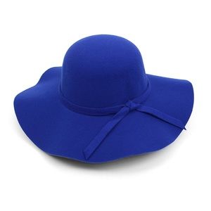 Wide brim hat in Royal Blue